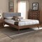 Baxton Studio Dilara Light Grey Upholstered Walnut Finished Queen Size Platform Bed 156-9408-9441 - alternate 10